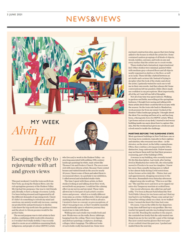 Escaping the city to rejuvenate with art and green views